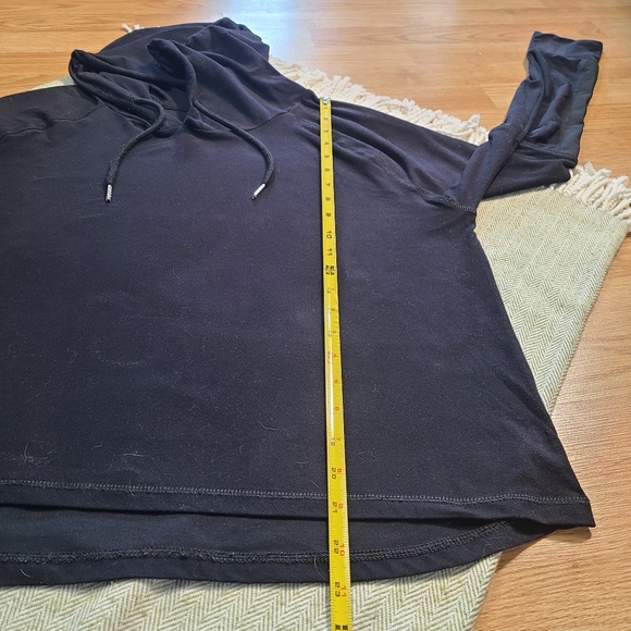 Move By Ardene Women's Black Mesh Raglan Sleeves Workout Hoodie size M - Picture 13 of 13